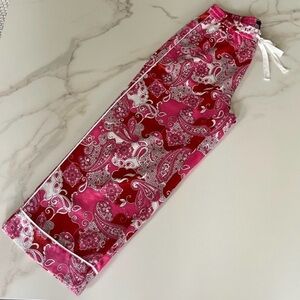 J.Crew Pink Paisley Satin Pants